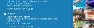 Corsi nuoto estivi