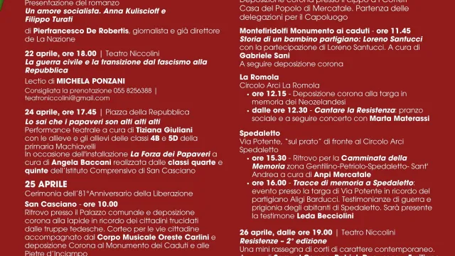 locandina 25 aprile 2026