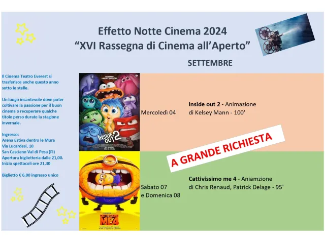 Repliche cinema settembre 2024